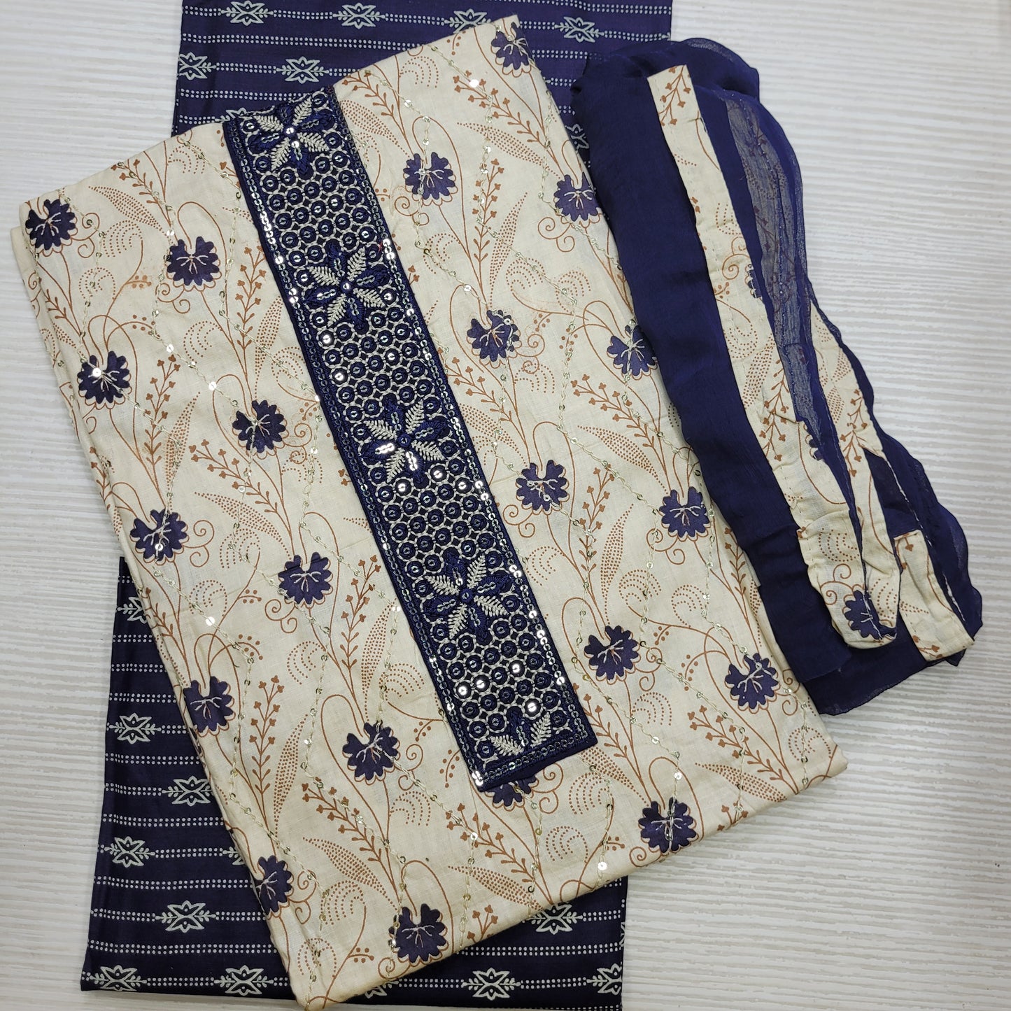 Cotton Salwar Material Unstitched | TOP BOTTOM DUPATTA | SM04