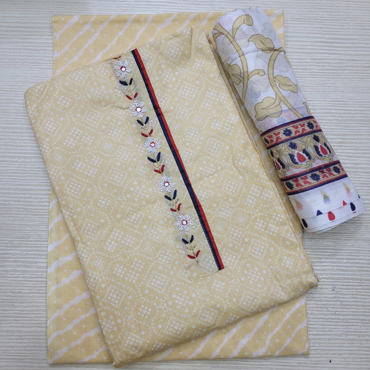 Cotton Salwar Material Unstitched | TOP BOTTOM DUPATTA | SM10