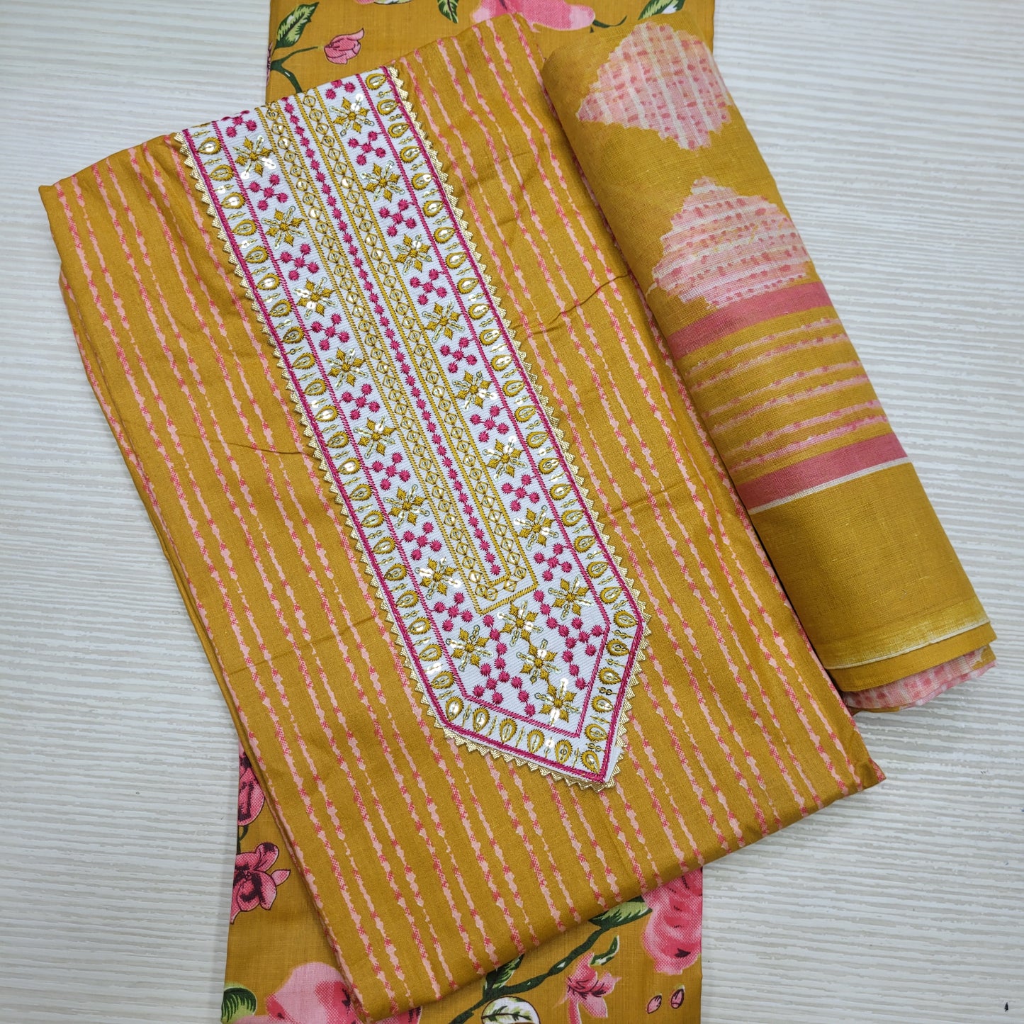 Cotton Salwar Material Unstitched | TOP BOTTOM DUPATTA | SM14