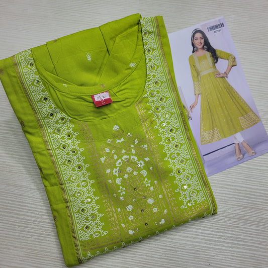 Naira Cut Slub Cotton Kurti | NC29