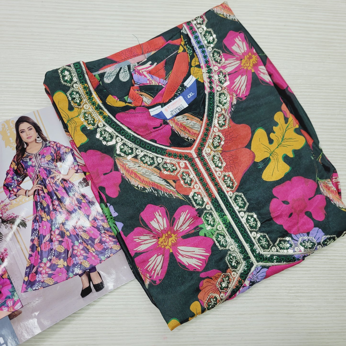 Chinon Anarkali Kurti | PL68