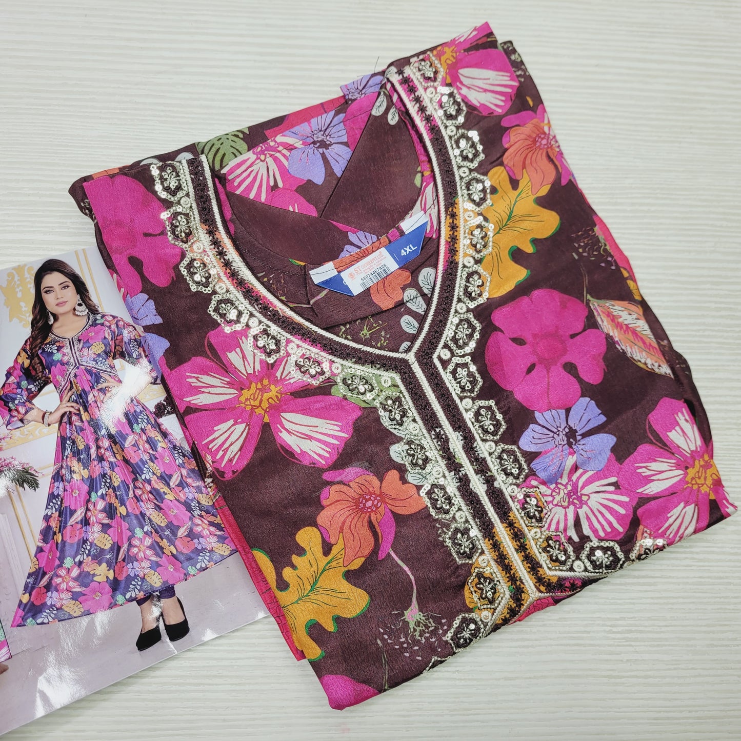 Chinon Anarkali Kurti | PL68