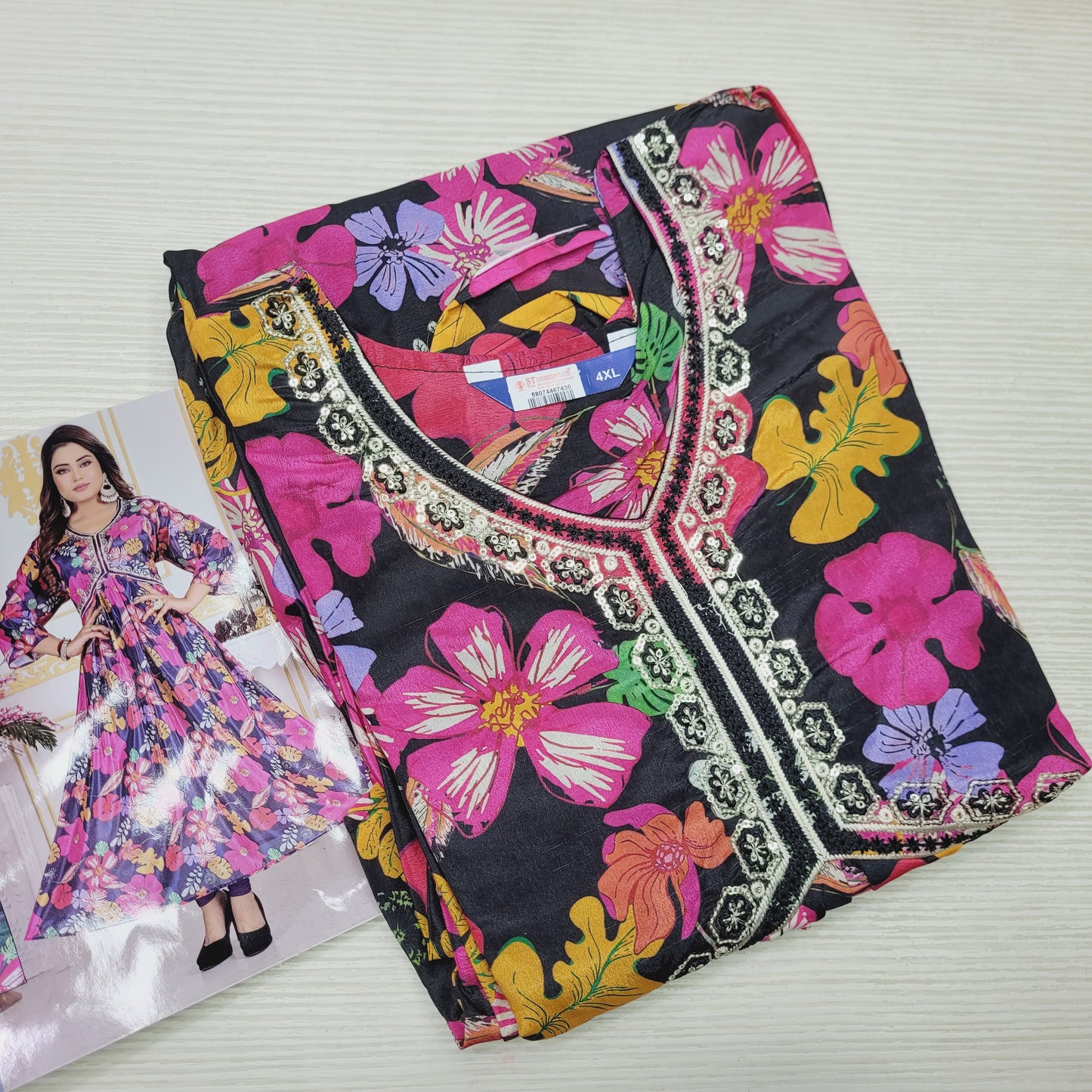 Chinon Anarkali Kurti | PL68