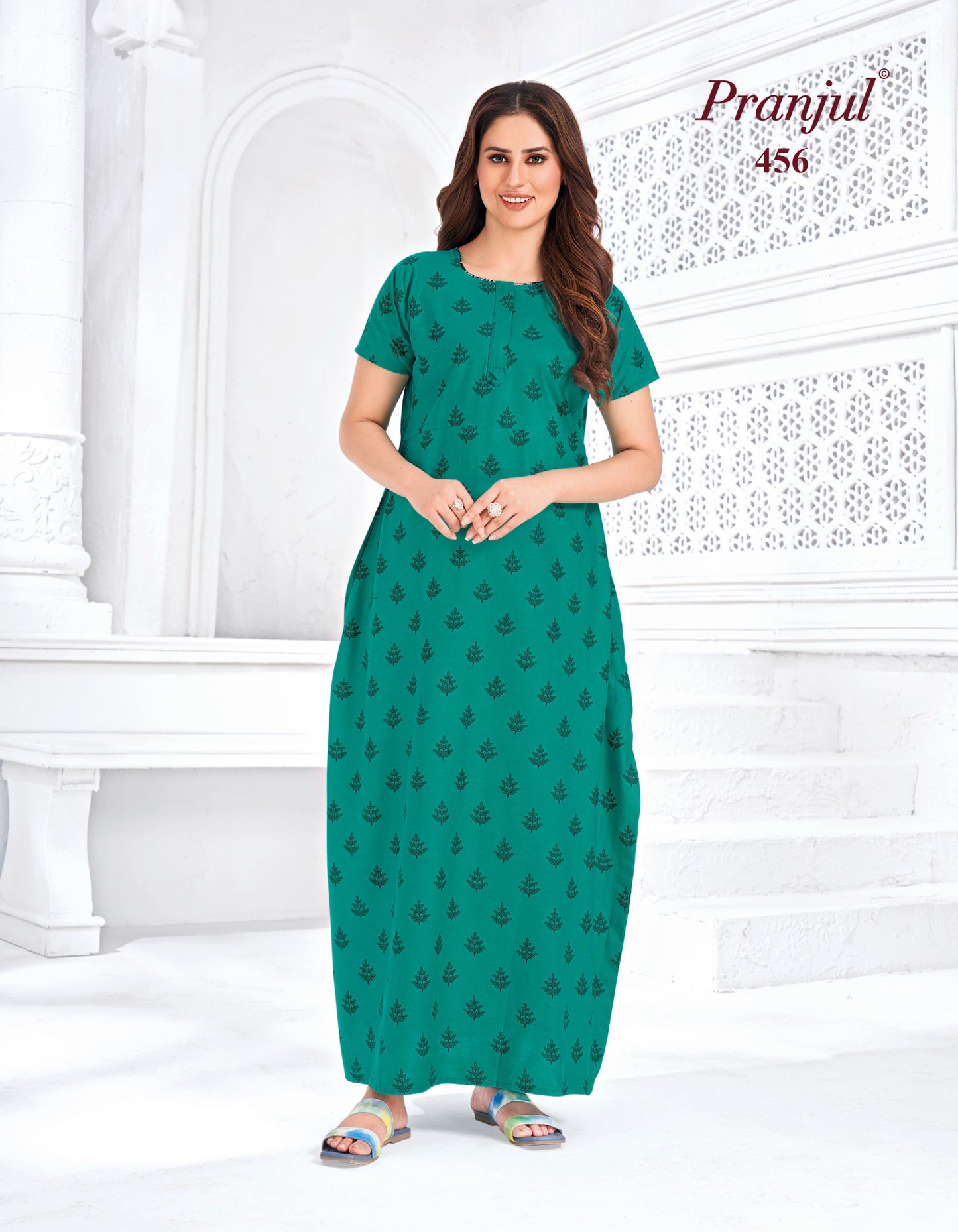 Pranjul Nighty | Pure Cotton - PN56