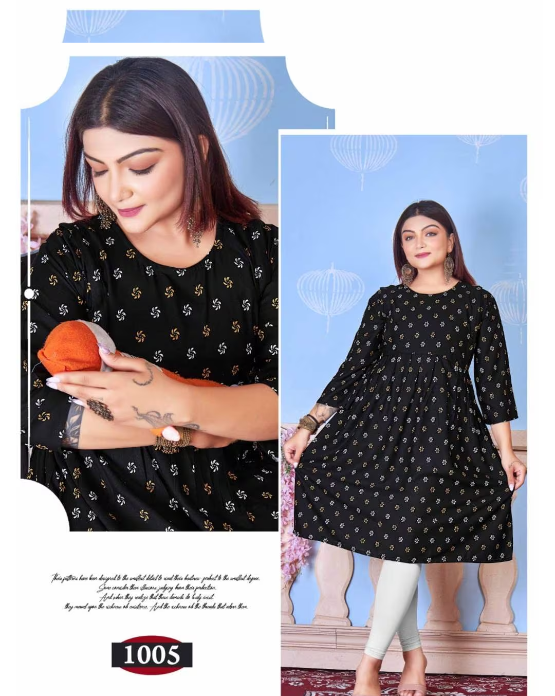 Feeding Umbrella Kurti | Pure Rayyon Plus Size | FK02