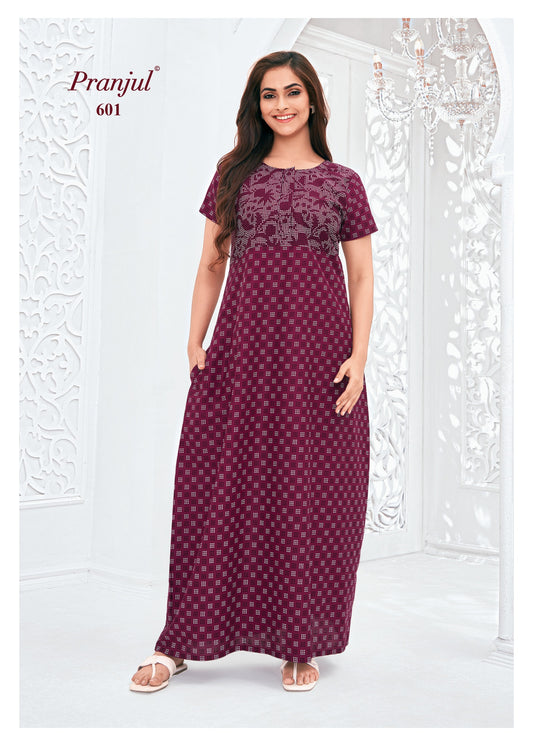 Pranjul Nighty | Pure Cotton - PN601