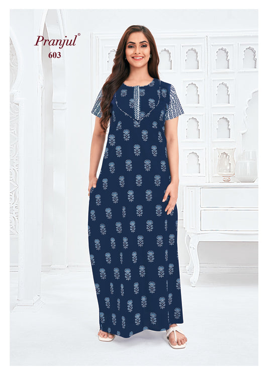 Pranjul Nighty | Pure Cotton - PN603