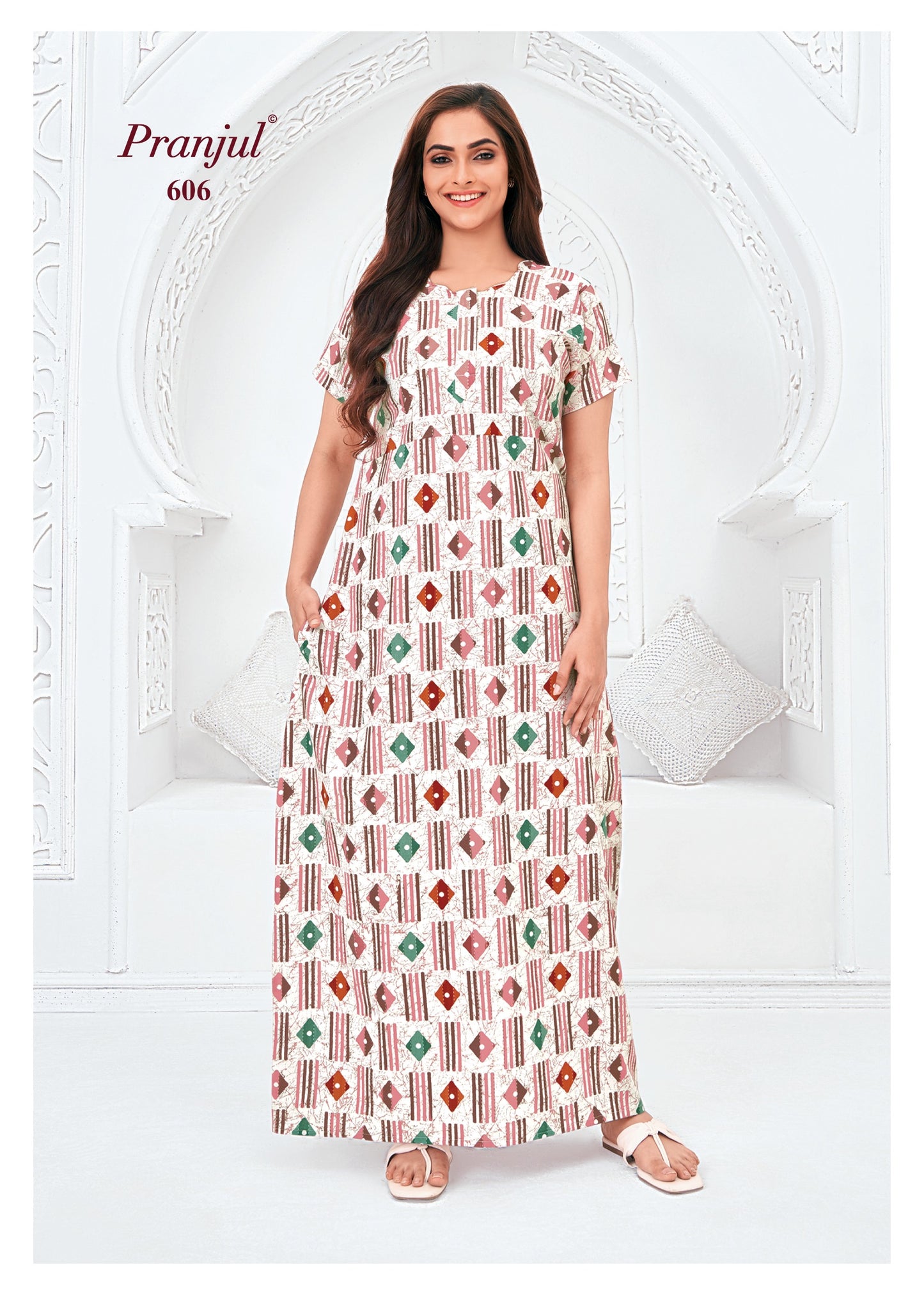 Pranjul Nighty | Pure Cotton - PN606