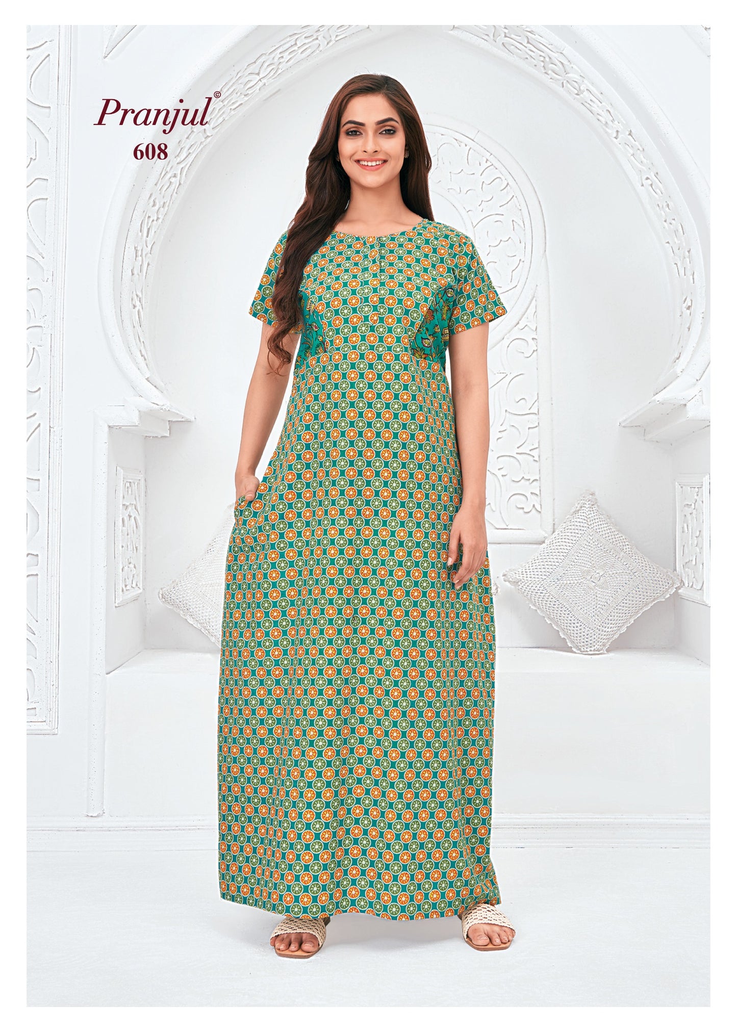 Pranjul Nighty | Pure Cotton - PN608