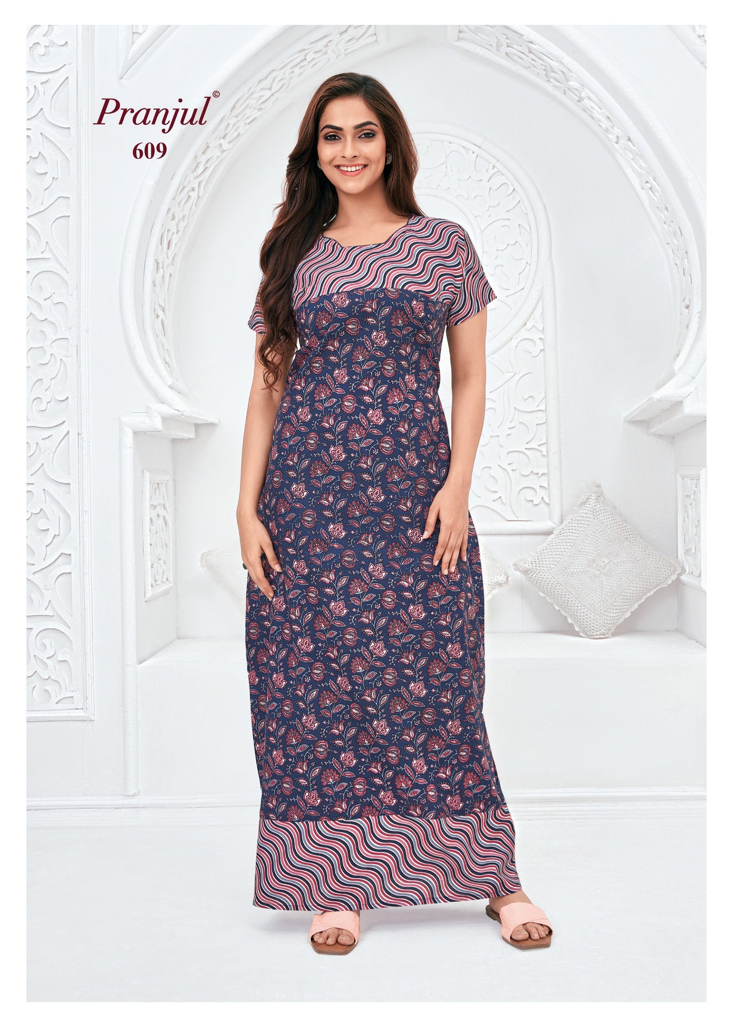 Pranjul Nighty | Pure Cotton - PN609