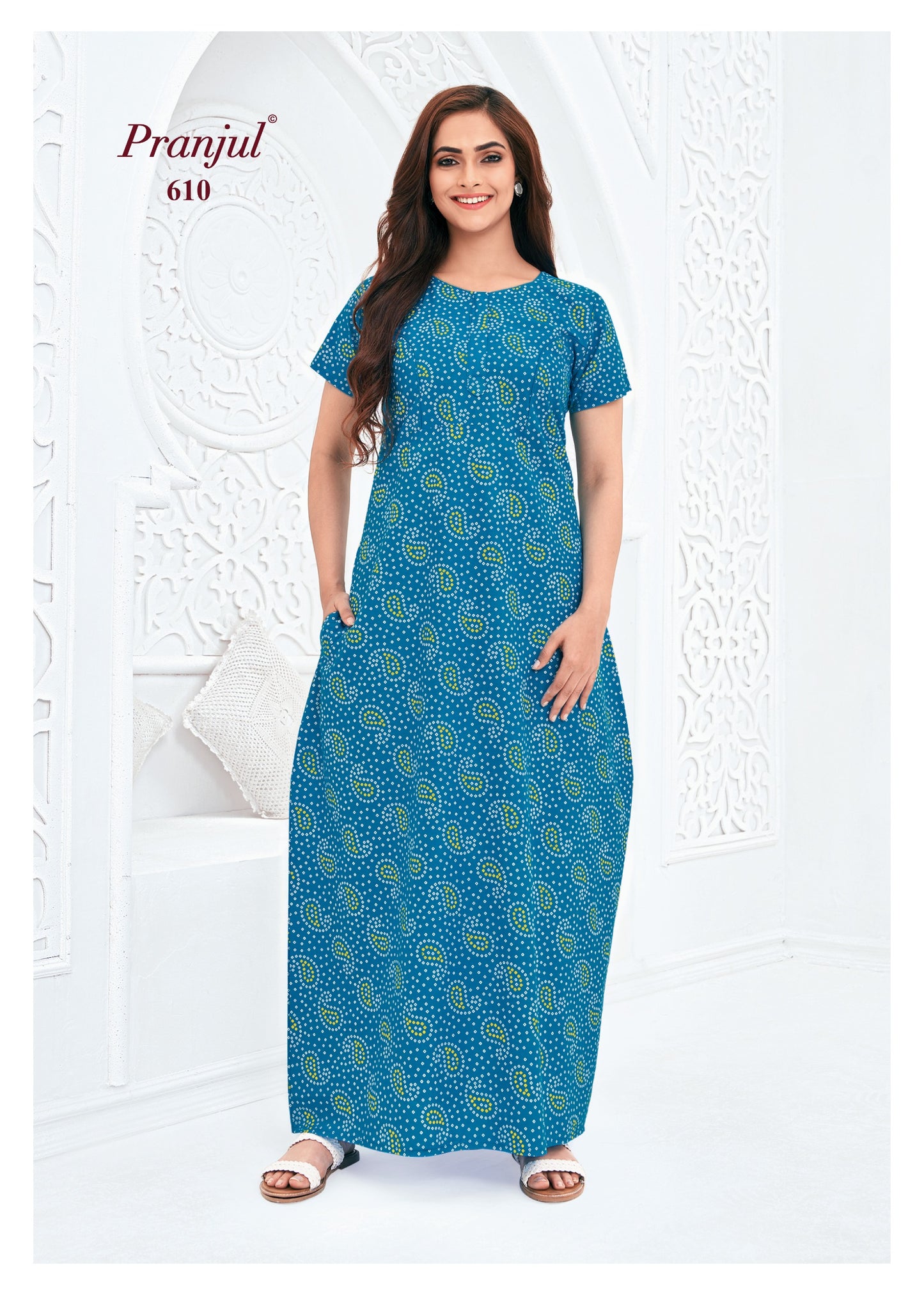 Pranjul Nighty | Pure Cotton - PN610