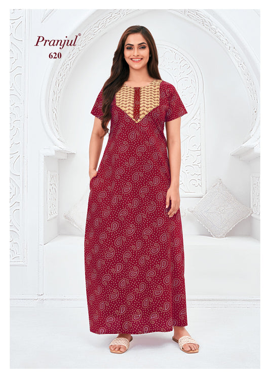 Pranjul Nighty | Pure Cotton - PN620