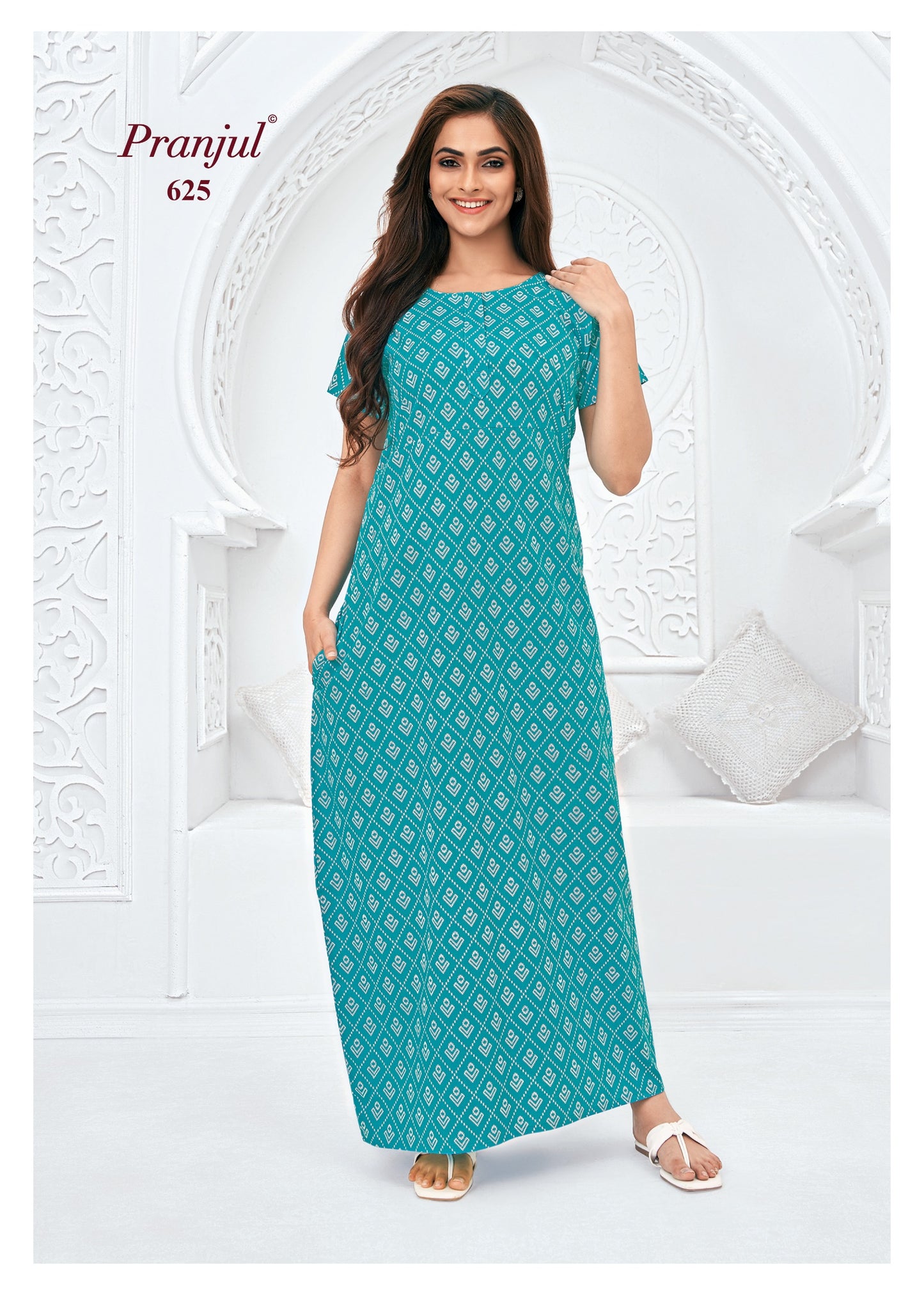 Pranjul Nighty | Pure Cotton - PN625