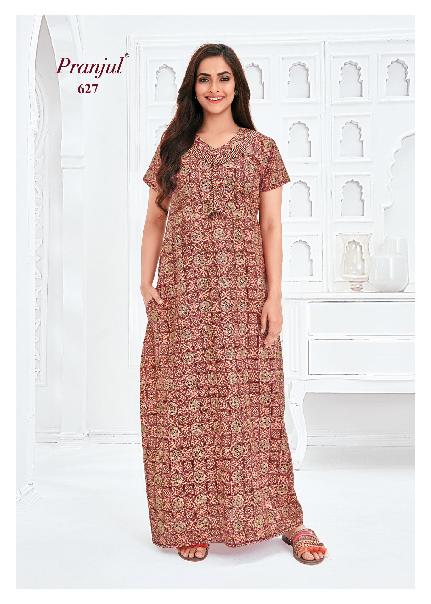 Pranjul Nighty | Pure Cotton - PN627