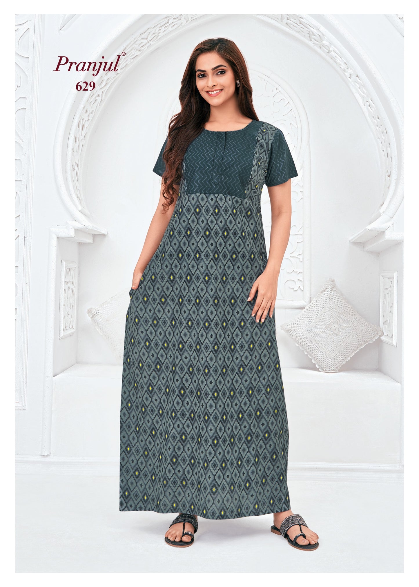 Pranjul Nighty | Pure Cotton - PN629