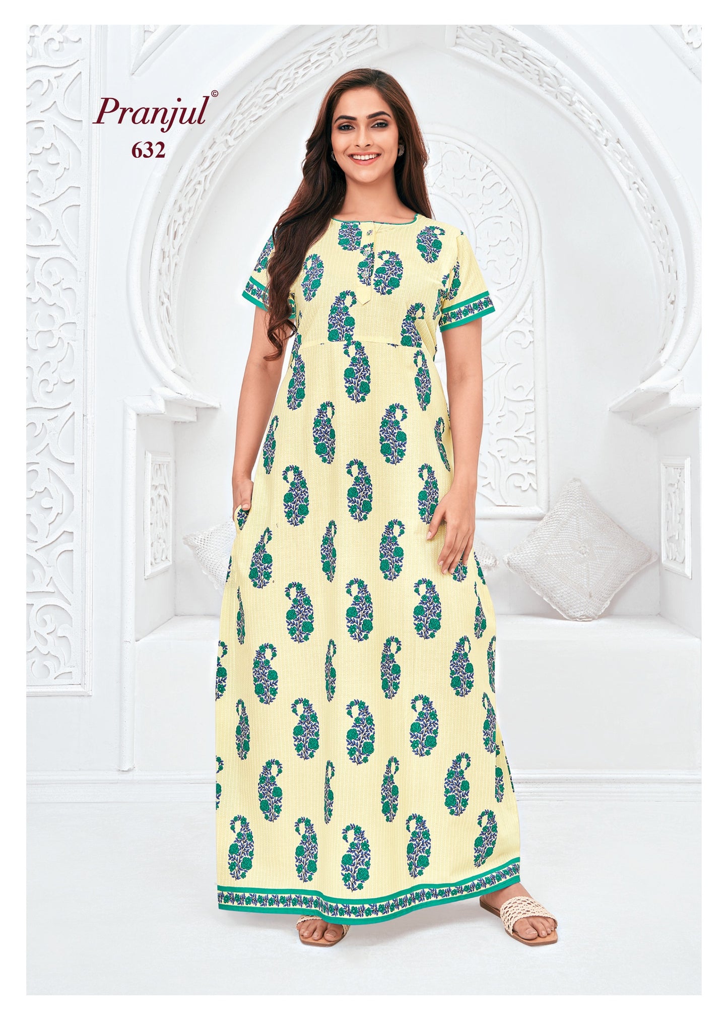 Pranjul Nighty | Pure Cotton - PN632