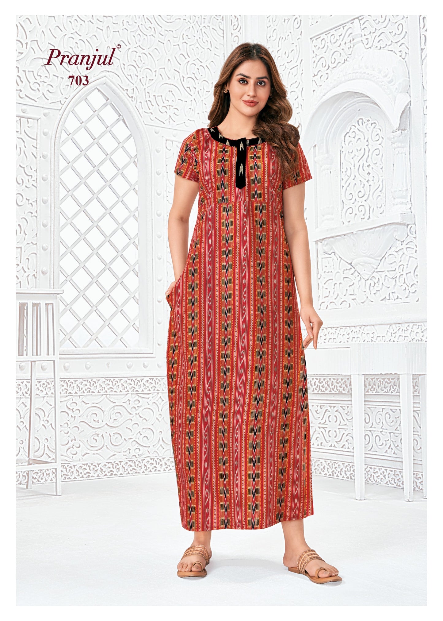 Pranjul Nighty | Pure Cotton - PN703