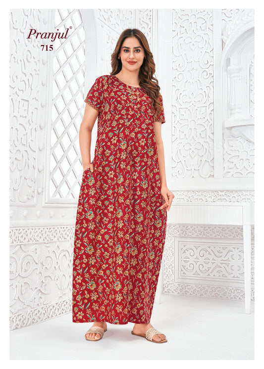 Pranjul Nighty | Pure Cotton - PN715