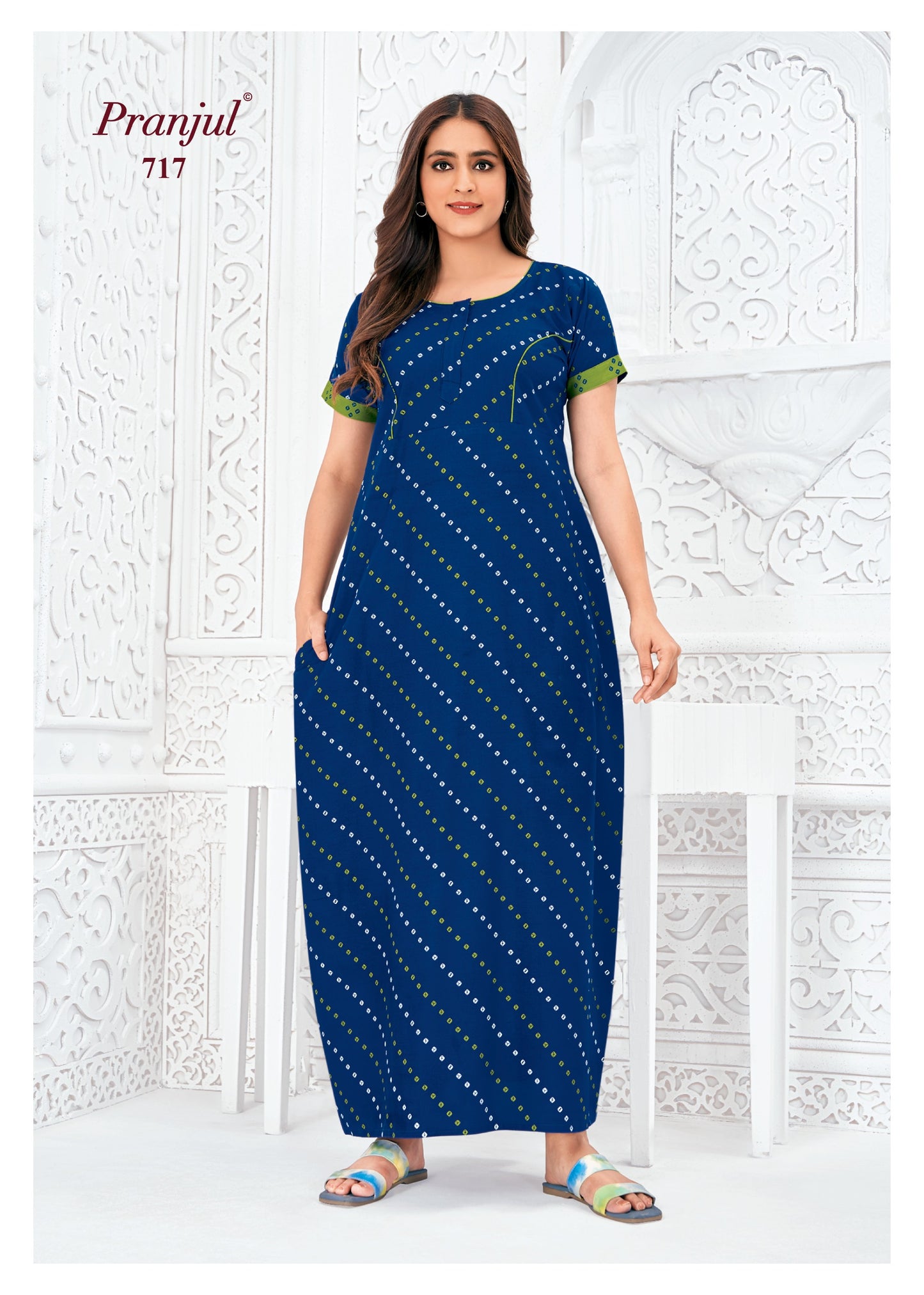 Pranjul Nighty | Pure Cotton - PN717