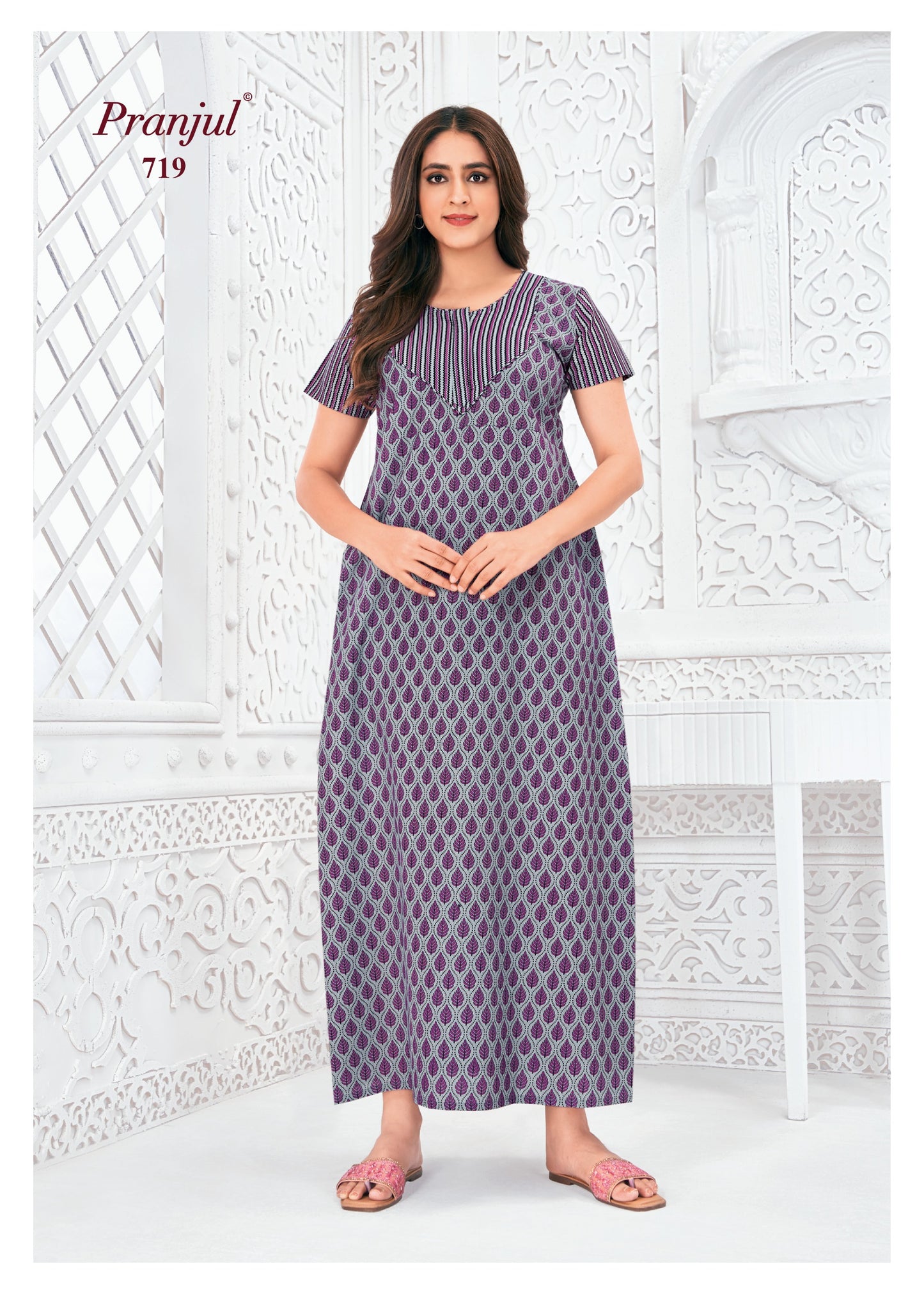 Pranjul Nighty | Pure Cotton - PN719