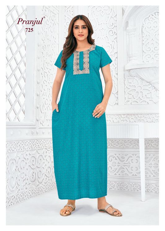 Pranjul Nighty | Pure Cotton - PN725