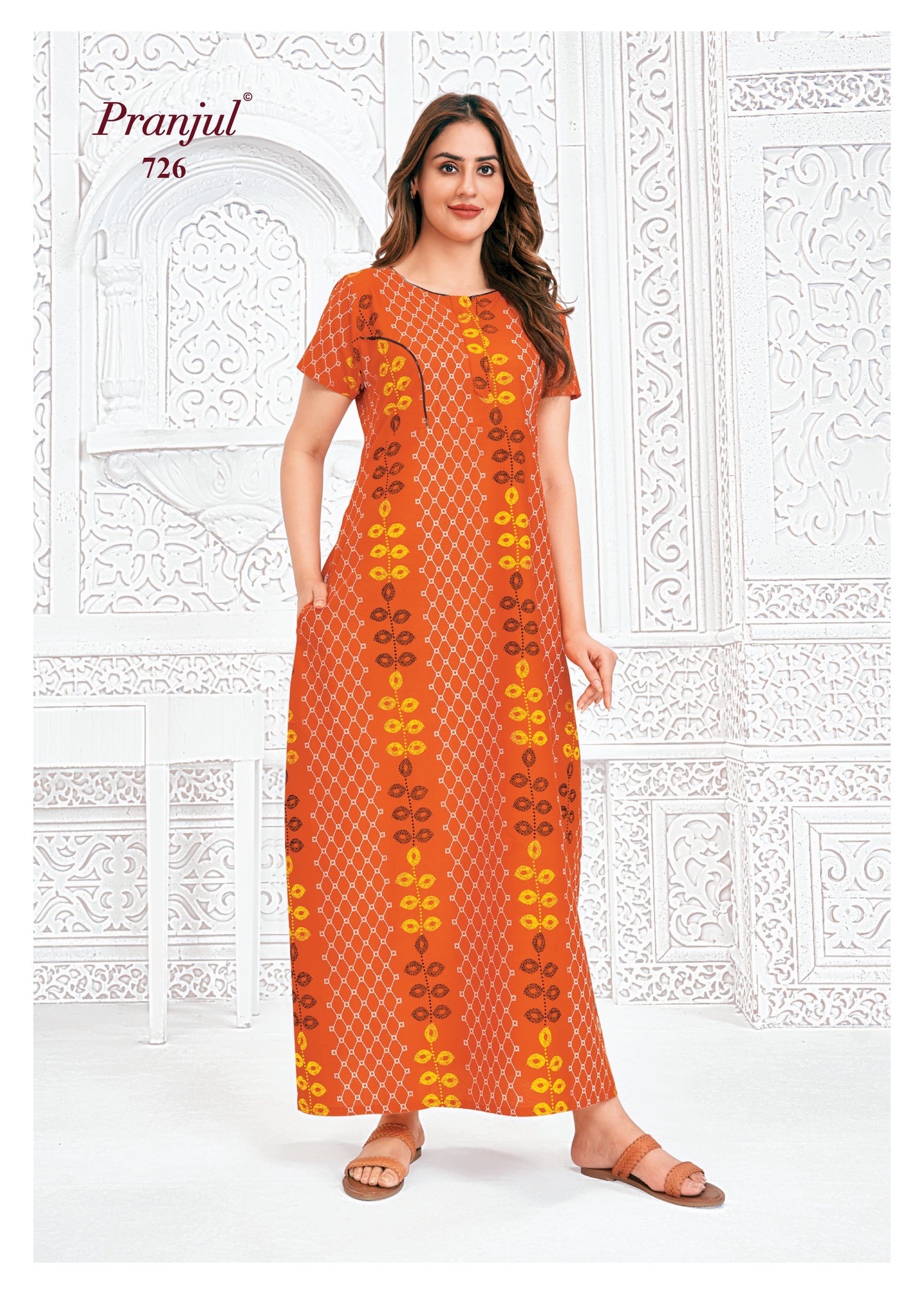 Pranjul Nighty | Pure Cotton - PN726