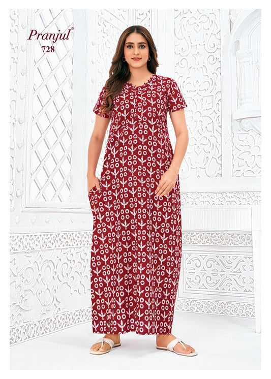 Pranjul Nighty | Pure Cotton - PN728