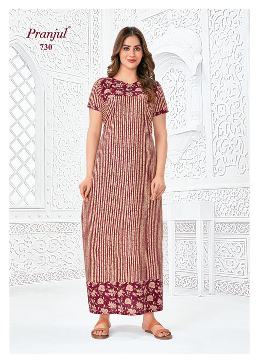 Pranjul Nighty | Pure Cotton - PN730