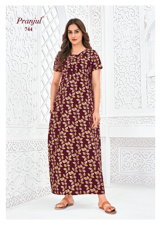 Pranjul Nighty | Pure Cotton - PN744