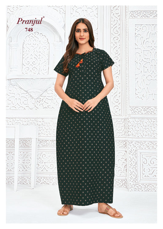 Pranjul Nighty | Pure Cotton - PN748