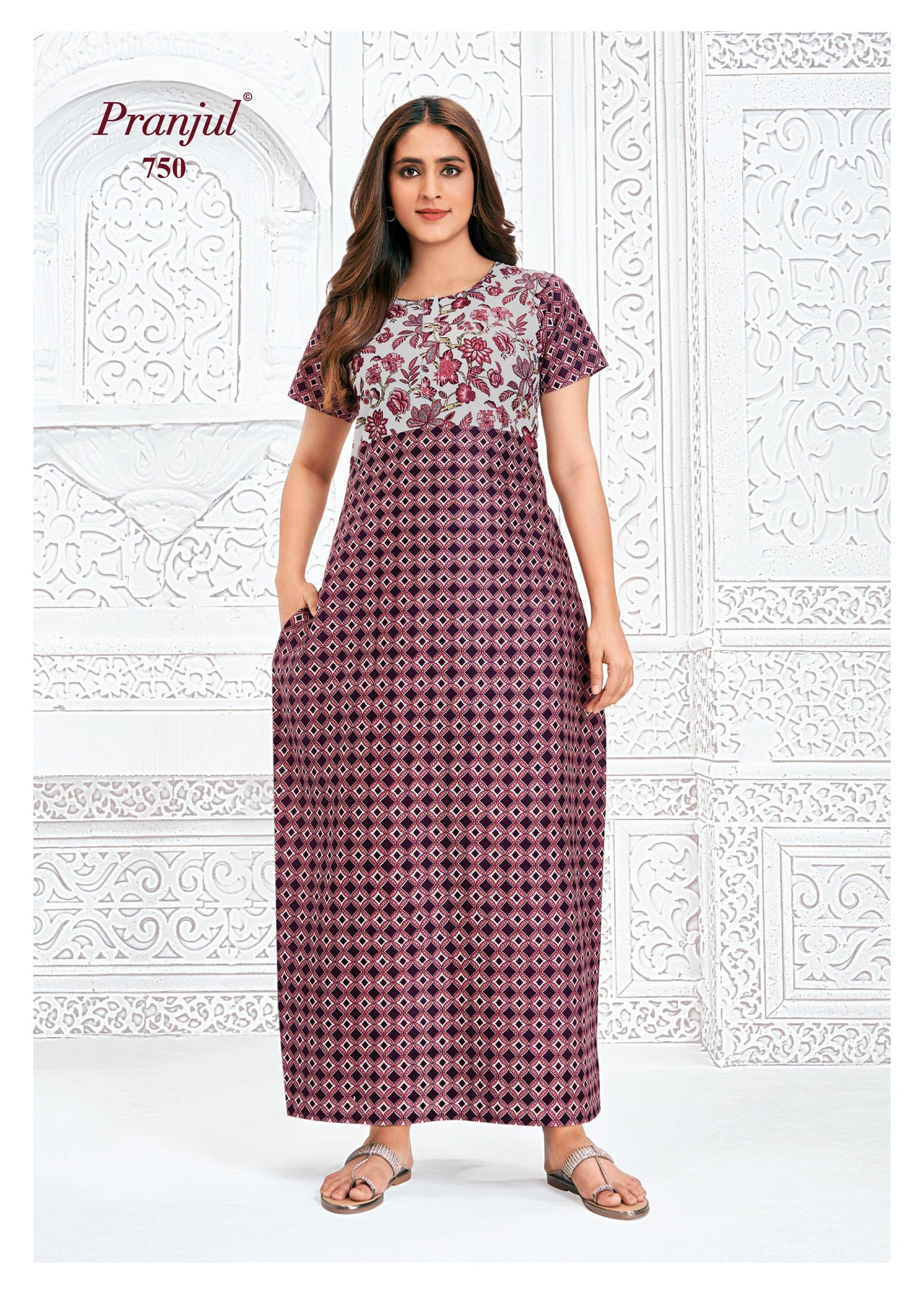 Pranjul Nighty | Pure Cotton - PN750