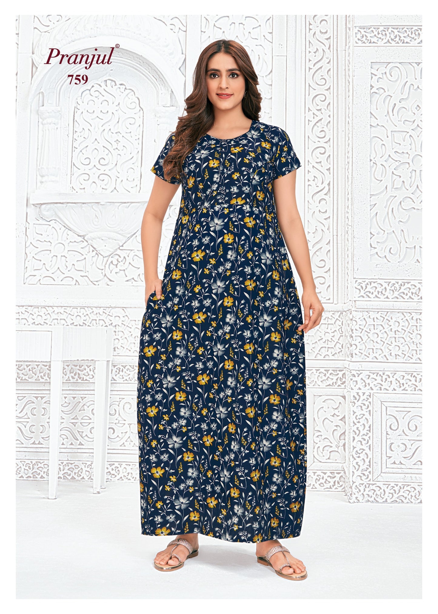 Pranjul Nighty | Pure Cotton - PN759