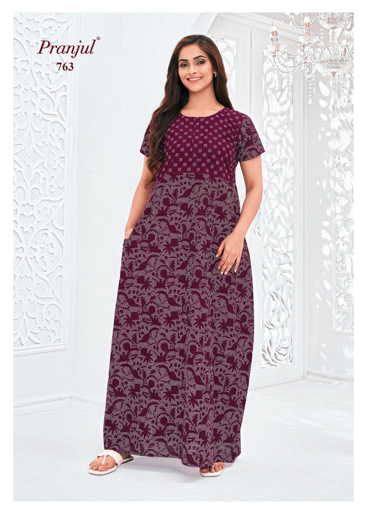 Pranjul Nighty | Pure Cotton - PN763