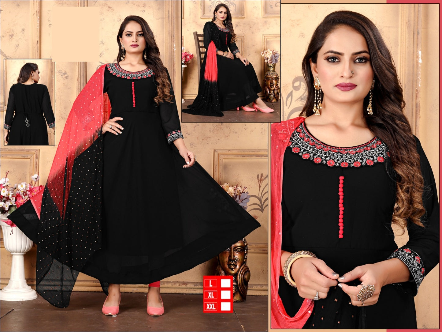 Anarkali Kurti-with-dupatta-AK01