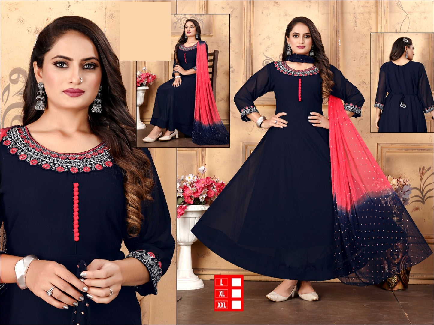 Anarkali Kurti-with-dupatta-AK01