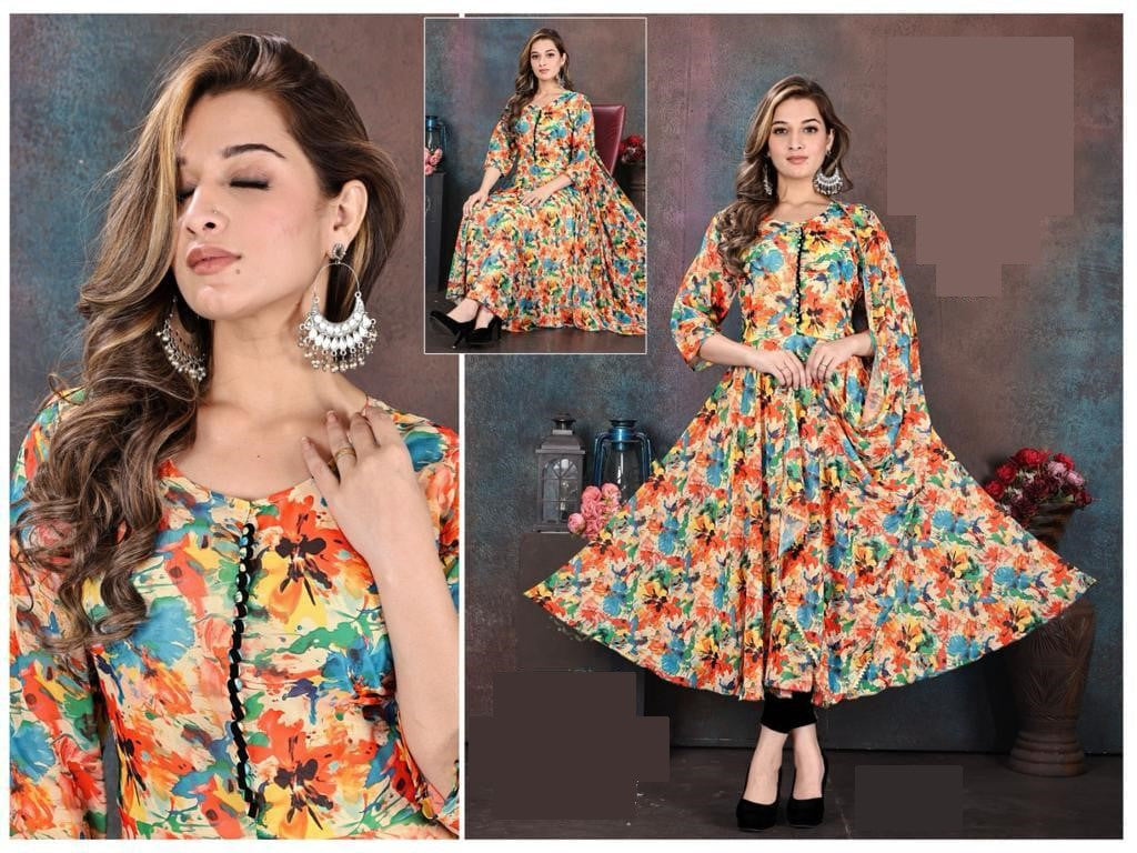 Premium Quality Digital Chiffon Kurti | AK20