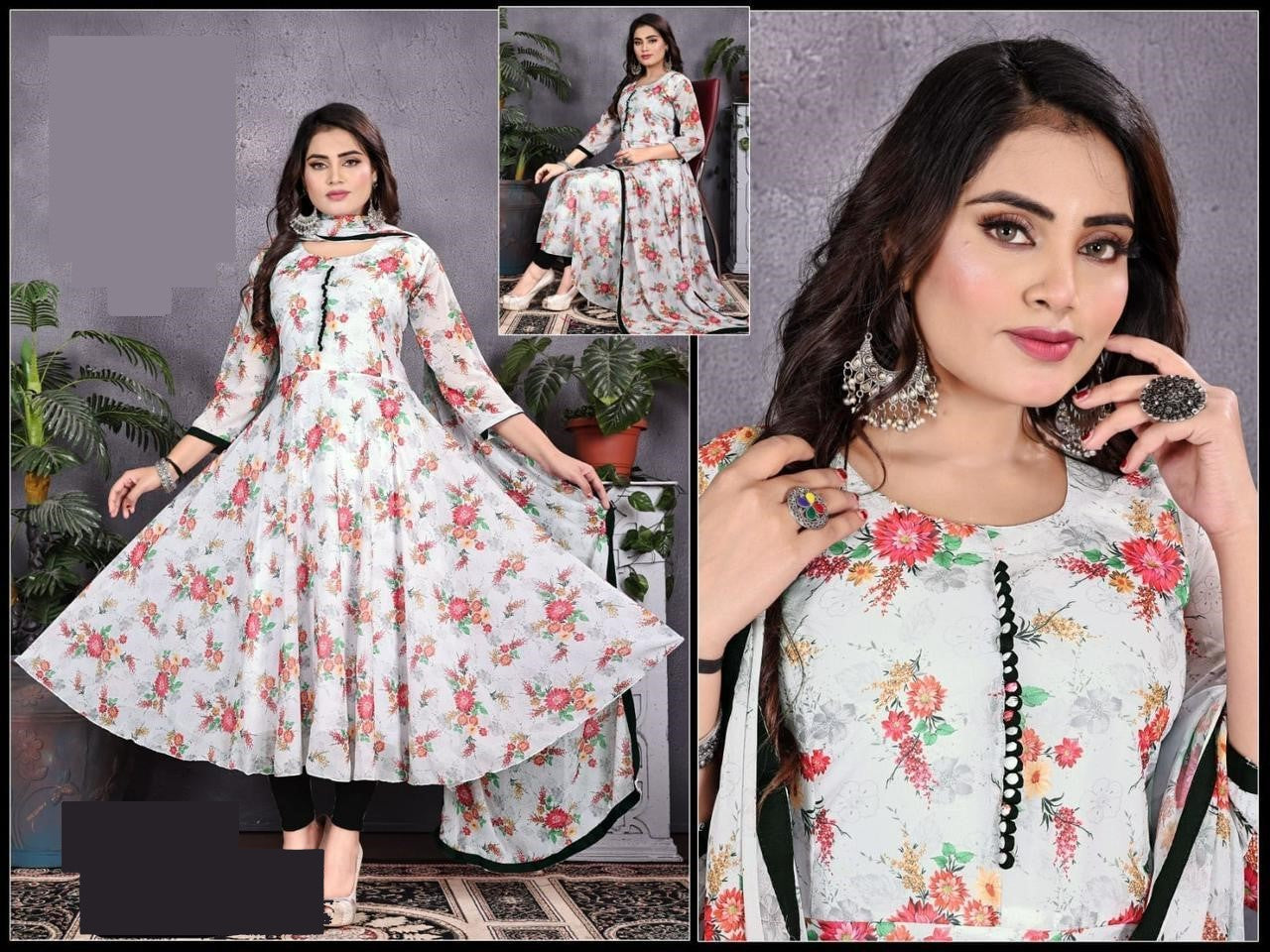 Premium Quality Digital Chiffon Kurti | AK23