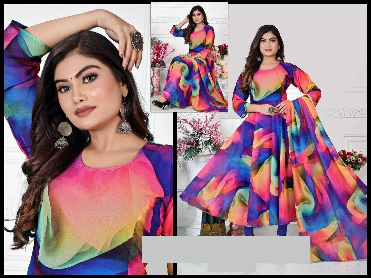 Premium Quality Digital Chiffon Kurti | AK36