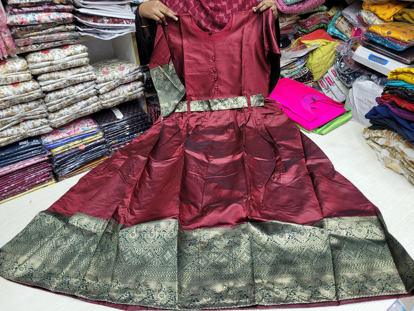 OFFER Party Wear Full Length Silk Anarkali | OF03