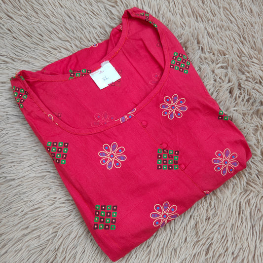 Pure Cotton Feeding Kurti | FK62