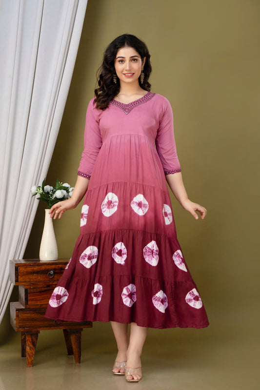 Rayon Anarkali Kurti | AK438