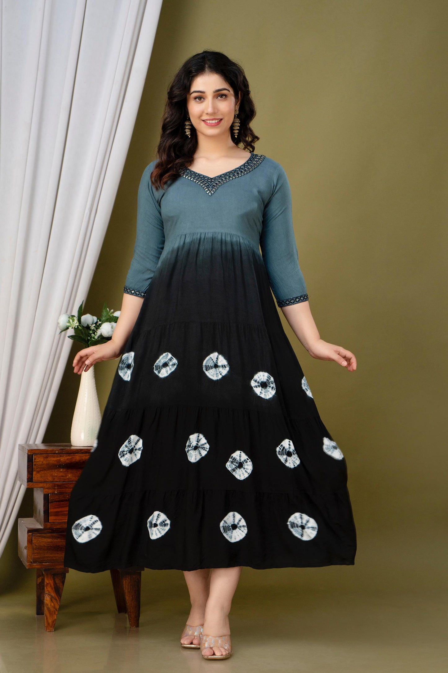 Rayon Anarkali Kurti | AK438