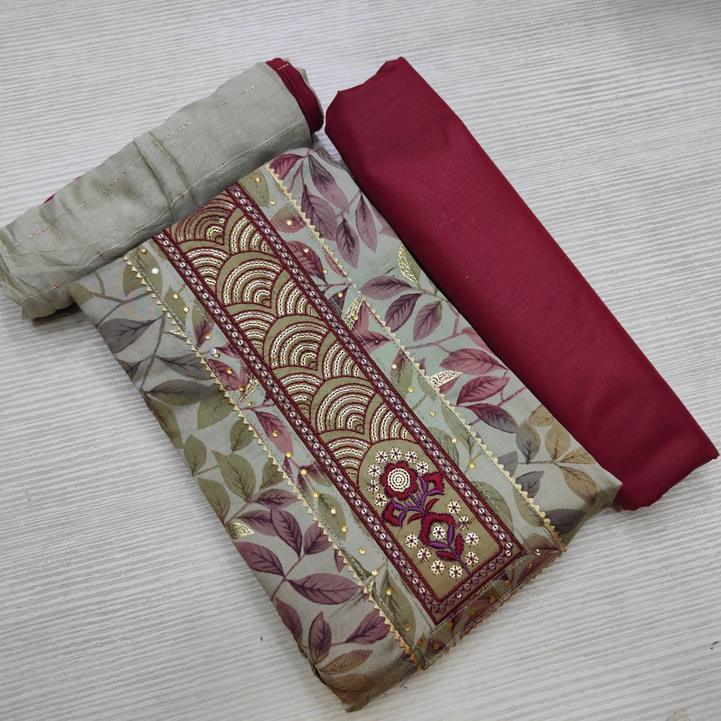 Unstitched Salwar Material | Modal Chanderi Silk | SM45