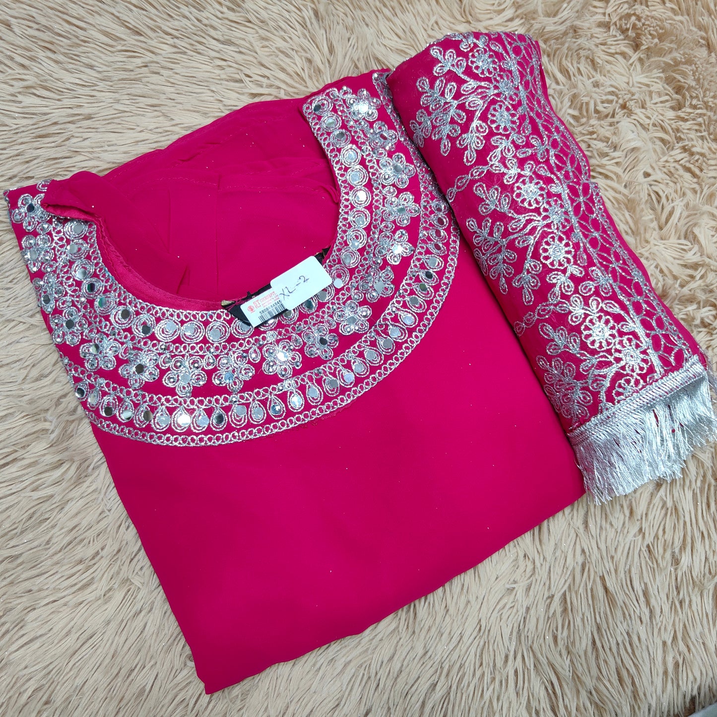 Chiffon Anarkali With Dupatta- Heavy Dupatta- KS214