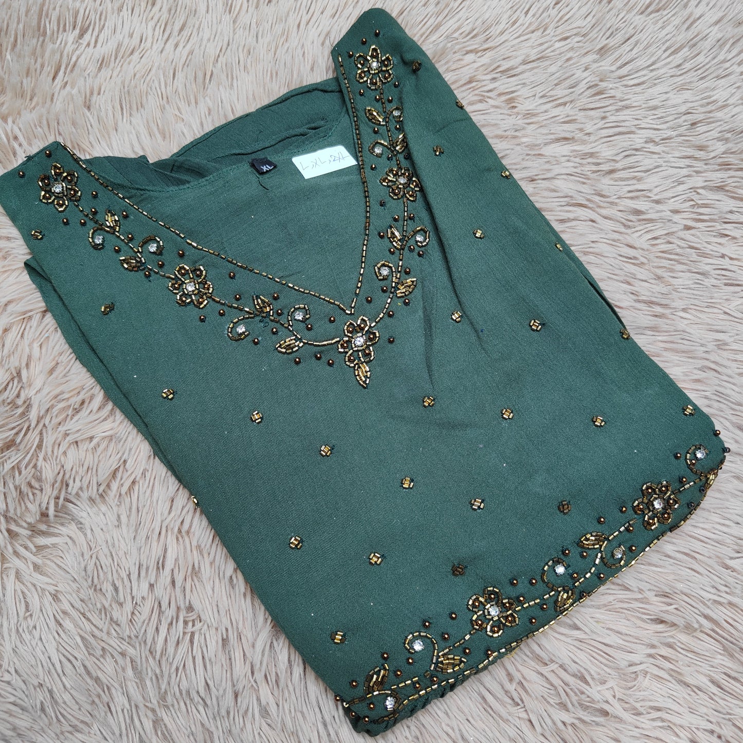 Popcorn Short Anarkali Kurti with Hand Work  | SK143