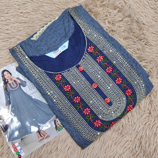 Rayon Anarkali Kurti | AK523