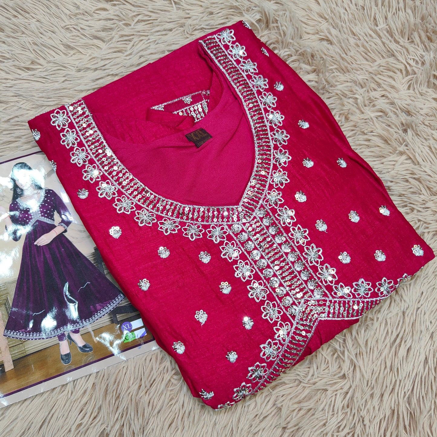 Silk Aliya Cut Anarkali Kurti | AK530