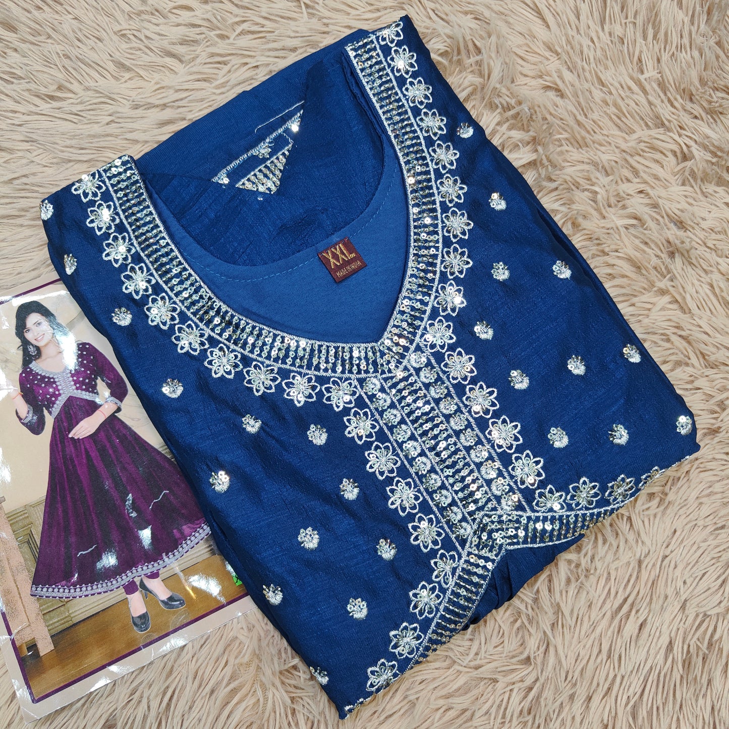 Silk Aliya Cut Anarkali Kurti | AK530