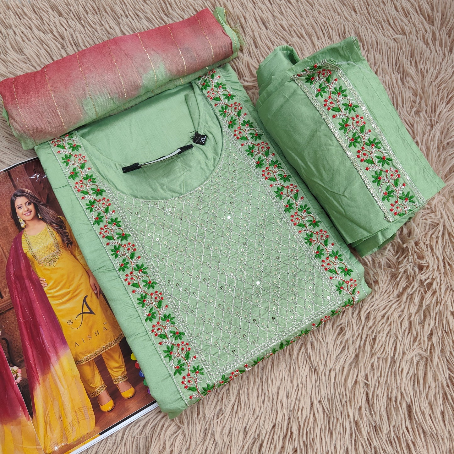 Top Bottom Dupatta Set | TS580