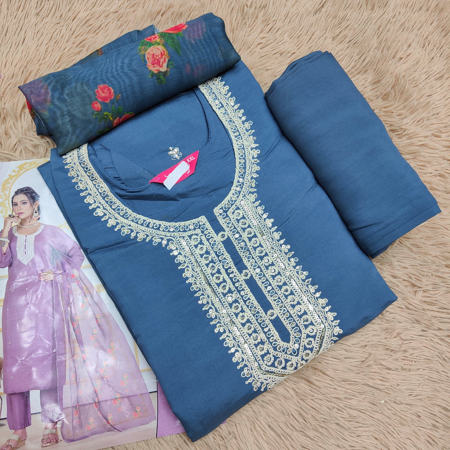 Top Bottom Dupatta Set | TS838